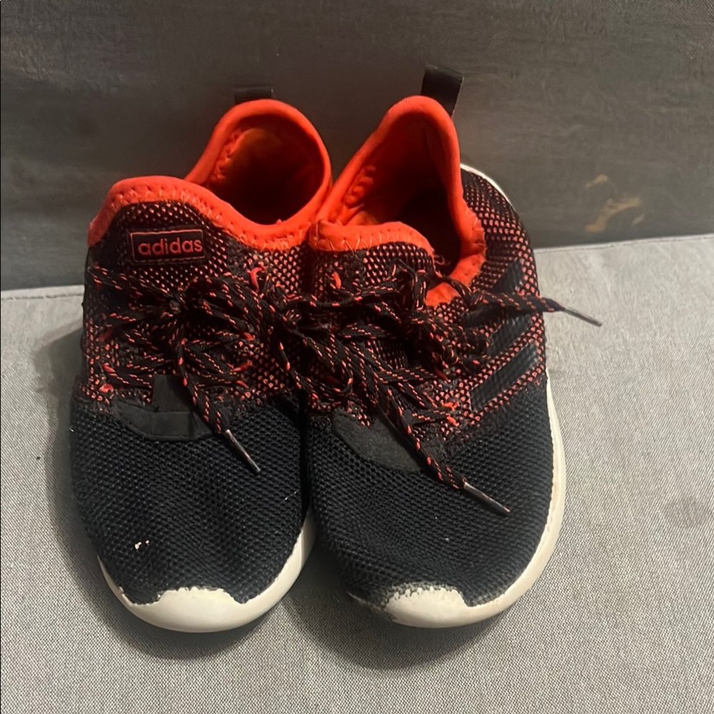 Adidas Kids Black and Red Sneakers